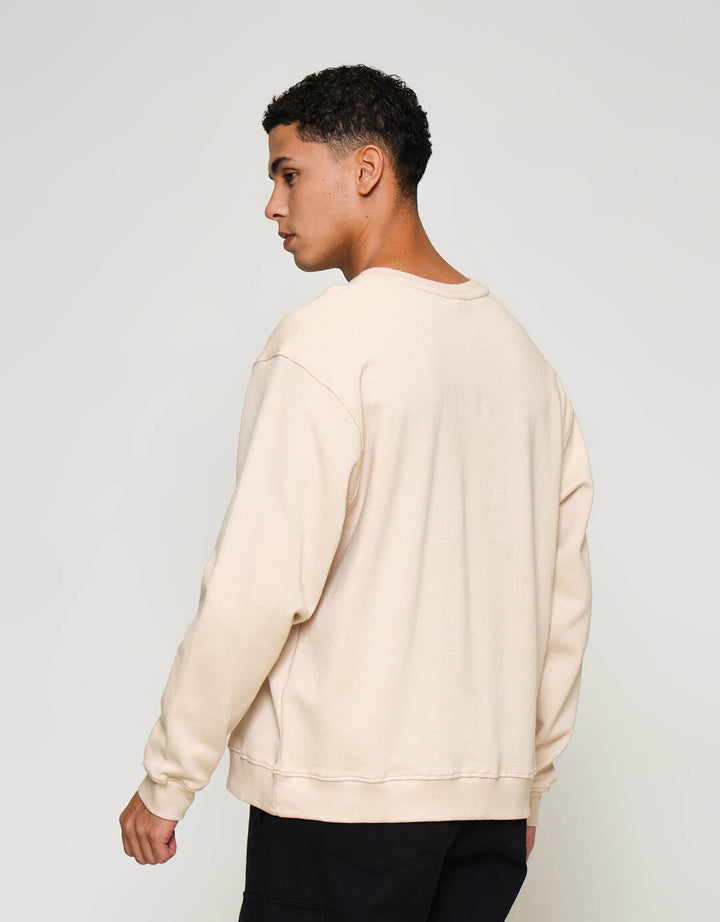 ZES Print On Patch Sweater Pria SWF202