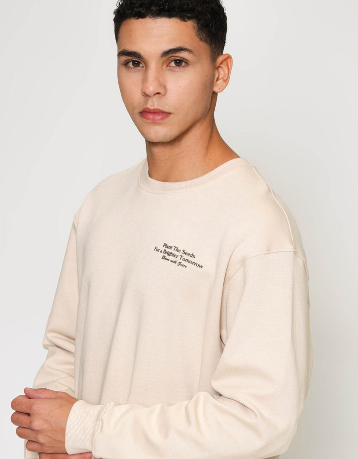 ZES Print On Patch Sweater Pria SWF202