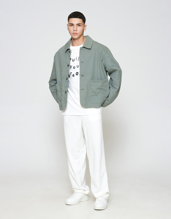 ZES With Patch Pocket Jaket Overshirt Pria JKN201