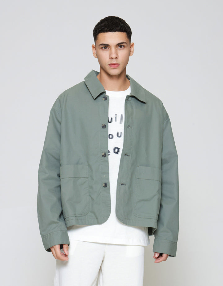 ZES With Patch Pocket Jaket Overshirt Pria JKN201