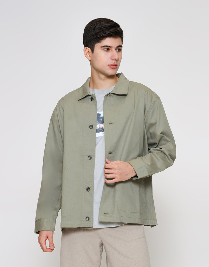 ZES Twill High Neck Jaket Pria JKN202