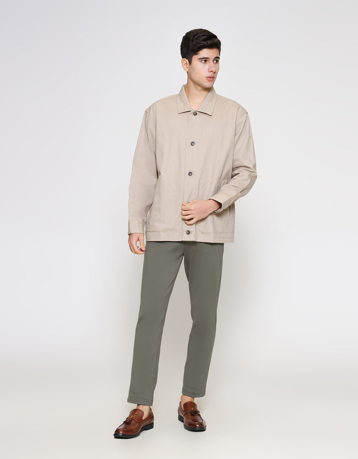 ZES Twill High Neck Jaket Pria JKN202