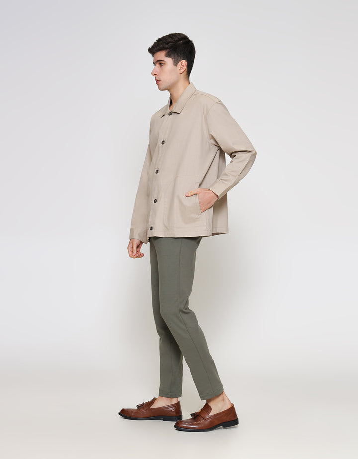 ZES Twill High Neck Jaket Pria JKN202