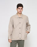 ZES Twill High Neck Jaket Pria JKN202