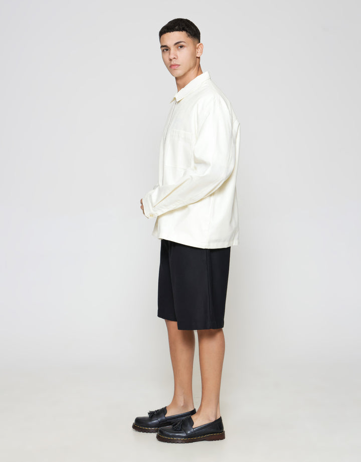 ZES Linen Look With Zipped Opening Jaket Pria JKD201