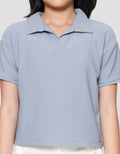 Nevada Collar Texture Kaos Anak Perempuan