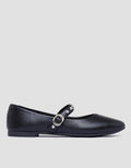 Connexion Round Pearl Mary Jane Sepatu Flat Wanita