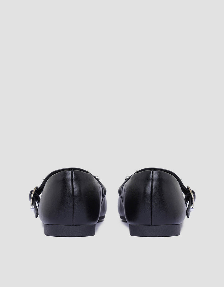 Connexion Round Pearl Mary Jane Sepatu Flat Wanita