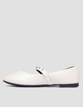 Connexion Round Pearl Mary Jane Sepatu Flat Wanita