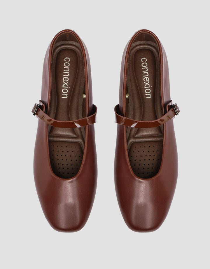 Connexion Ballerina Buckle Sepatu Flat Wanita