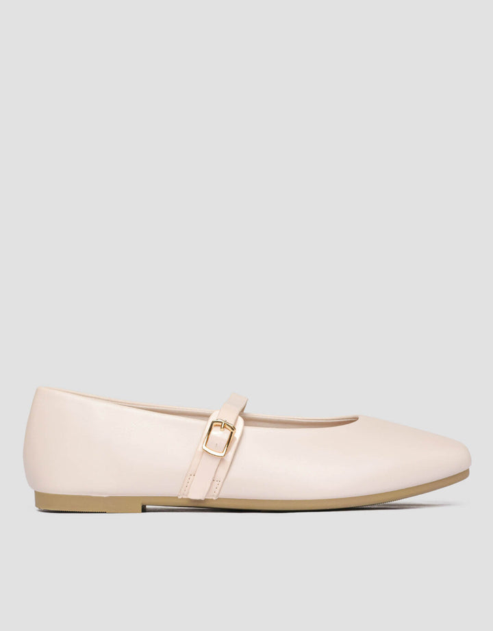 Connexion Ballerina Buckle Sepatu Flat Wanita