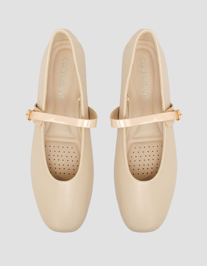 Connexion Ballerina Buckle Sepatu Flat Wanita