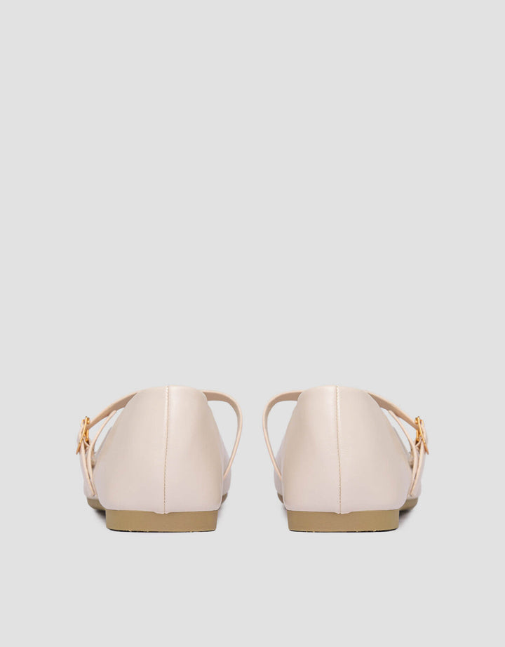 Connexion Ballerina Buckle Sepatu Flat Wanita