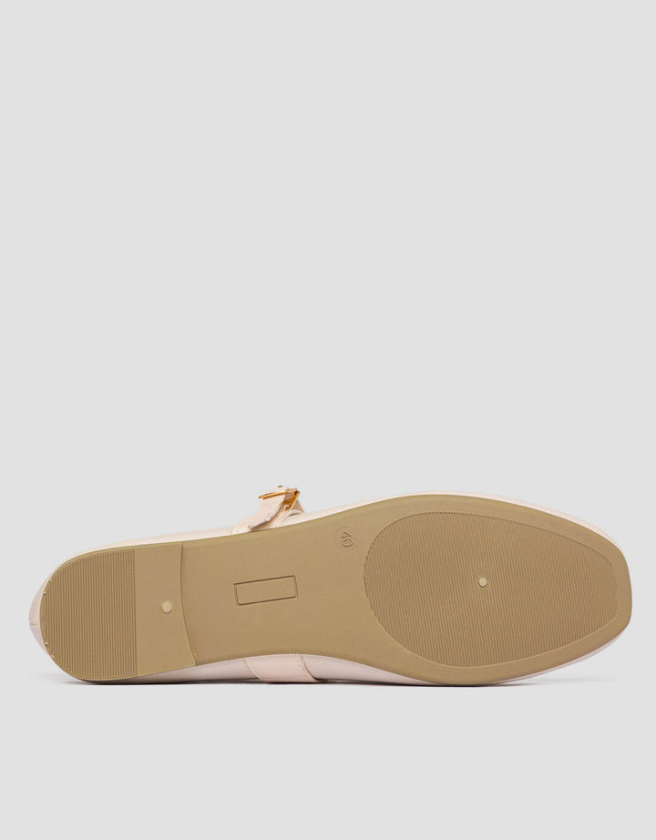 Connexion Ballerina Buckle Sepatu Flat Wanita