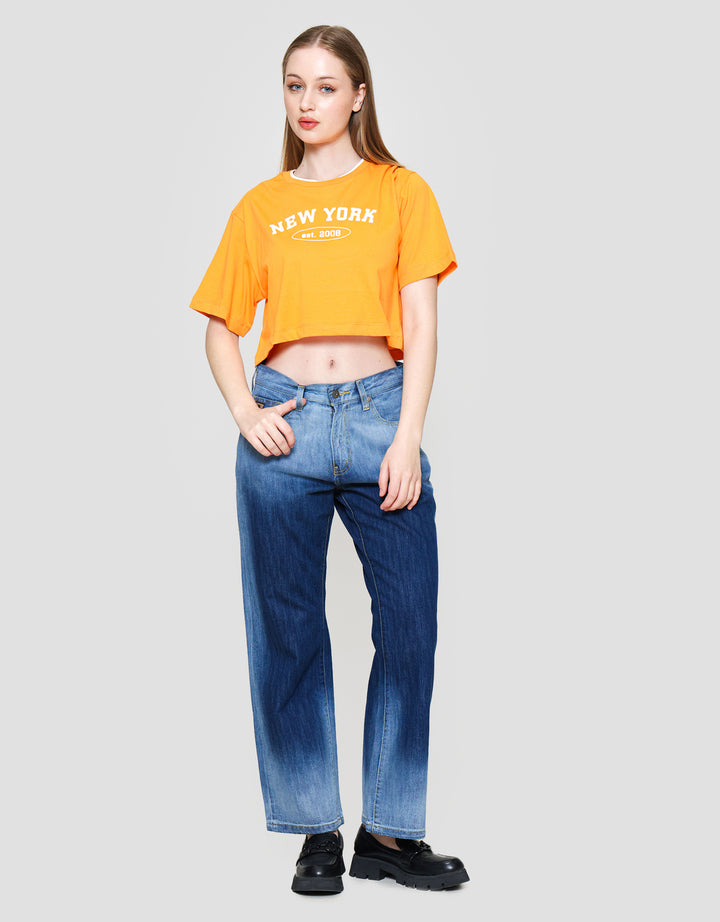 Nevada Sld Boxy Comb New York Kaos Wanita