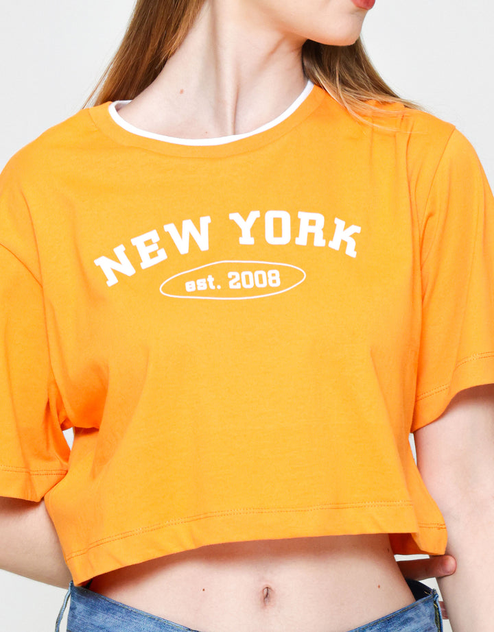 Nevada Sld Boxy Comb New York Kaos Wanita