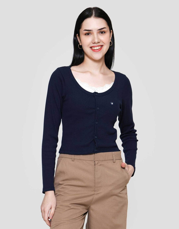 Nevada Solid Rib Double Layered Kaos Wanita