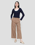 Nevada Solid Rib Double Layered Kaos Wanita