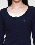 Nevada Solid Rib Double Layered Kaos Wanita