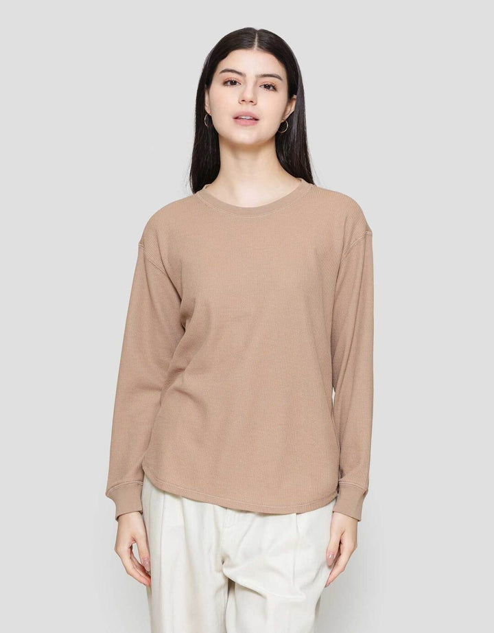 SUKO WAFFLE KAOS LENGAN PANJANG WANITA