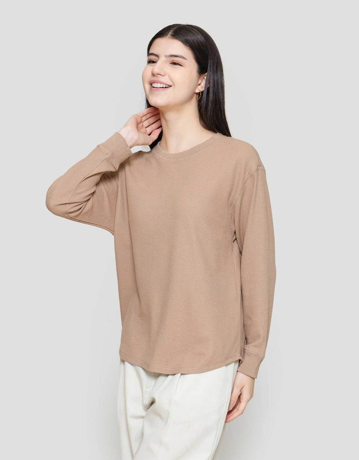 SUKO WAFFLE KAOS LENGAN PANJANG WANITA