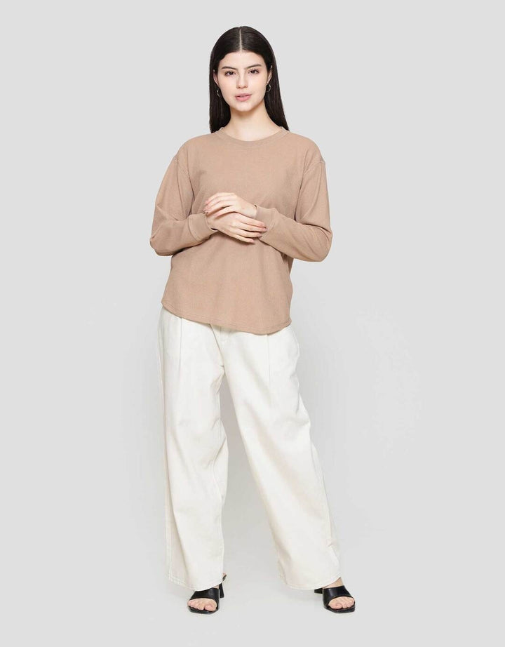 SUKO WAFFLE KAOS LENGAN PANJANG WANITA