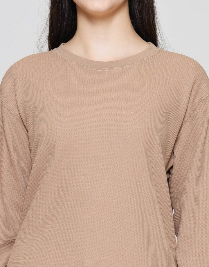 SUKO WAFFLE KAOS LENGAN PANJANG WANITA