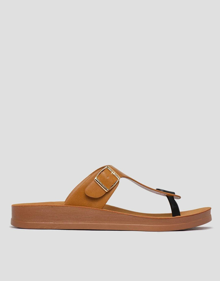 St. Yves Buckle Sandal Flip Flops Wanita
