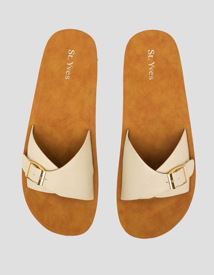 St Yves Buckle Fq11 Sandal Slipper Wanita