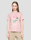 Connexion Print Flowers Kaos Wanita