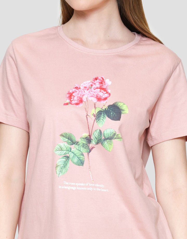 Connexion Print Flowers Kaos Wanita