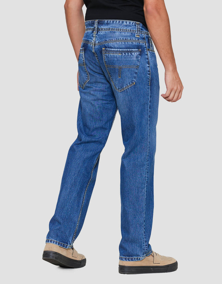 Lois Straight Fit Jeans Casual Celana Denim Pria