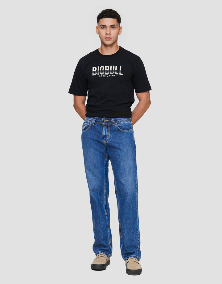 Lois Straight Fit Jeans Casual Celana Denim Pria