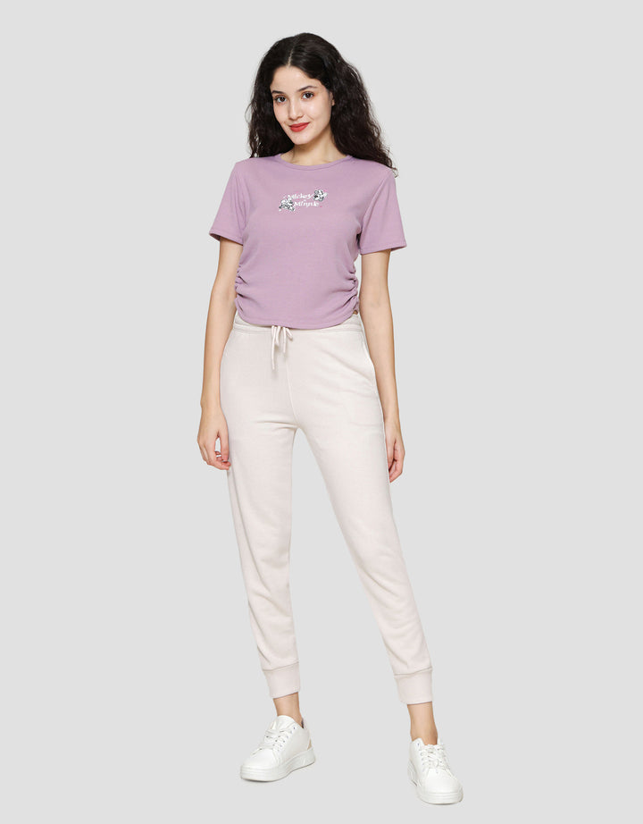 Disney Print Mickey Mouse Kaos Lengan Pendek Wanita