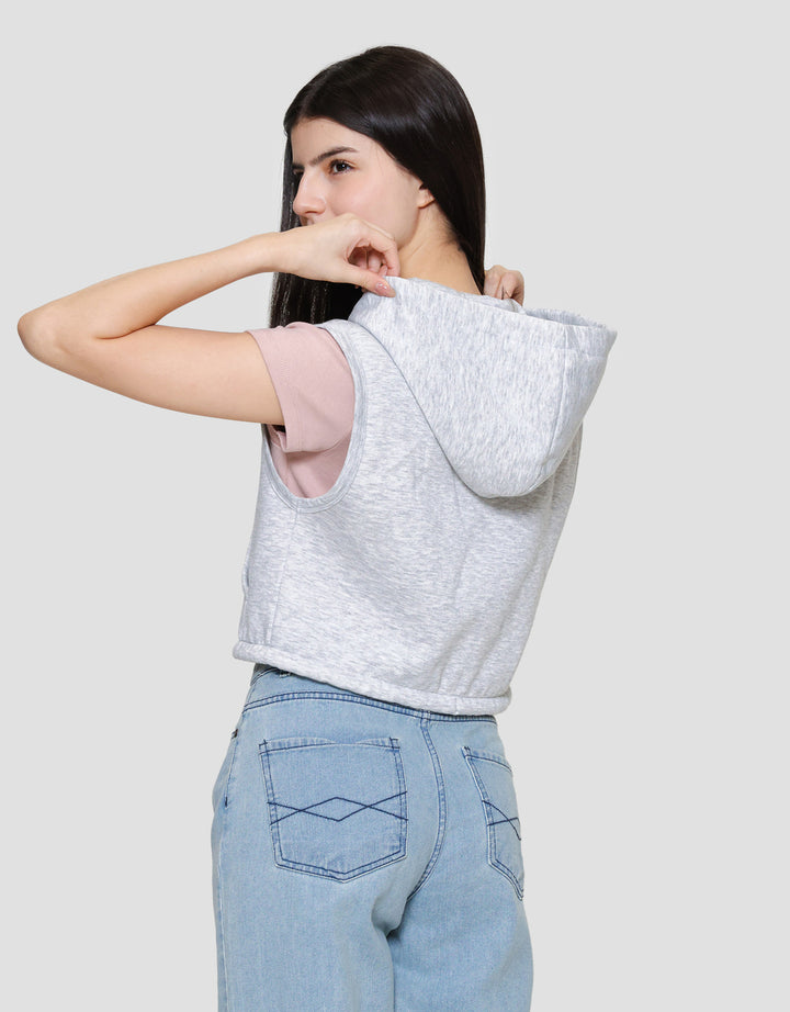 Disney Fleece Print Mickey Mouse Jacket Vest Wanita