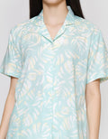 Nevada Mix Leaf Print Setelan Piyama Wanita