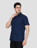 Cole Iregular Stripe Kemeja Lengan Pendek Pria
