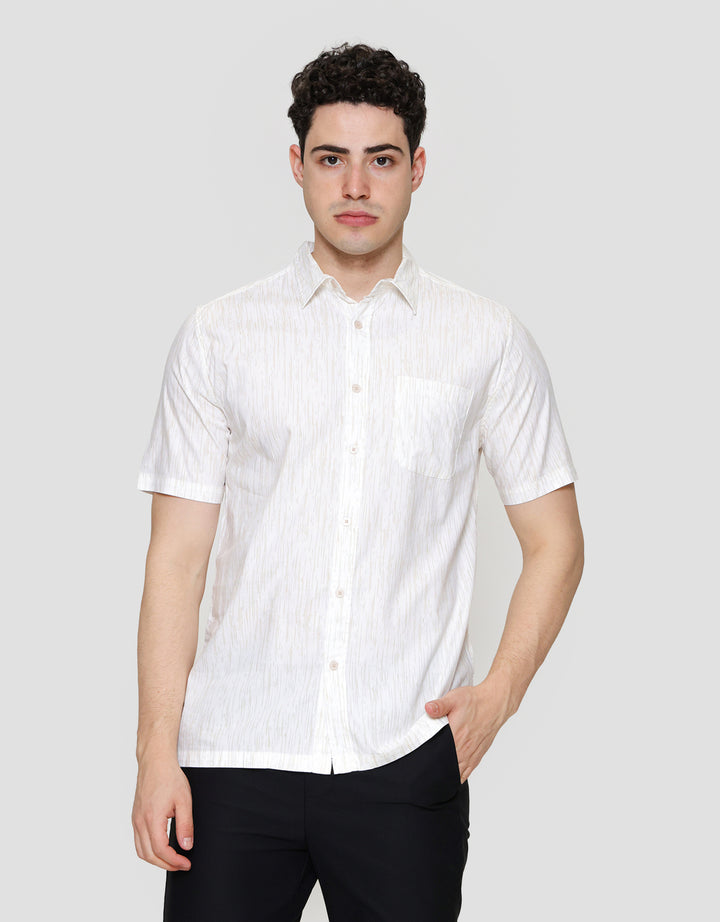 Cole Aop Wood Motif Kemeja Lengan Pendek Pria