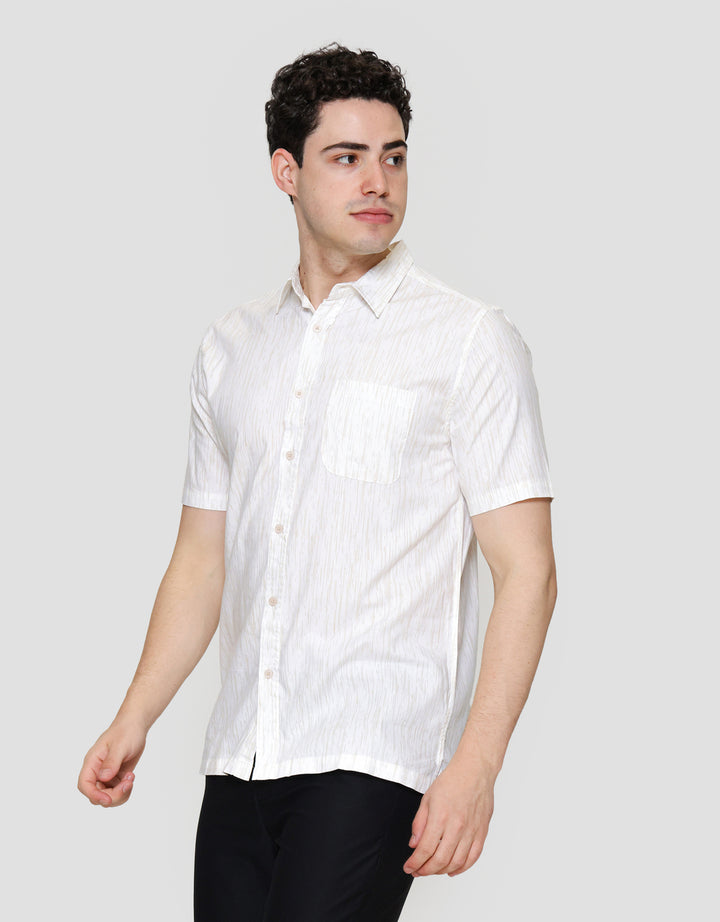 Cole Aop Wood Motif Kemeja Lengan Pendek Pria