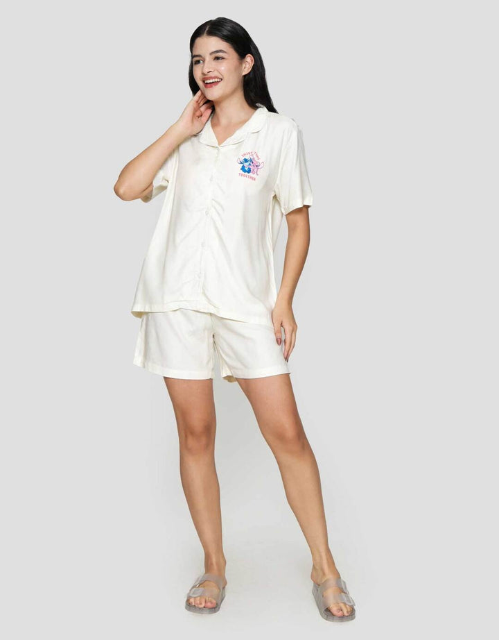 Disney Solid Stitch Piyama Set Wanita