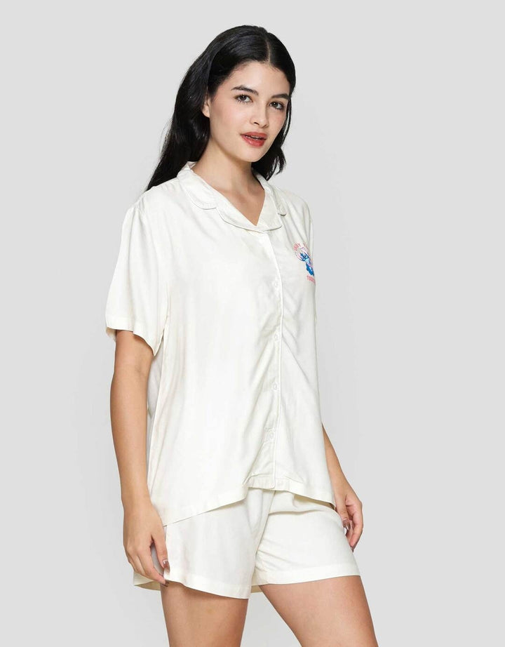 Disney Solid Stitch Piyama Set Wanita