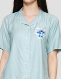 Disney Solid Stitch Setelan Piyama Wanita