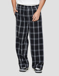 Nevada Woven Pull On Checked Loose Fit Celana Panjang Pria