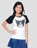 Character Raglan Kuromi Kaos Anak Perempuan