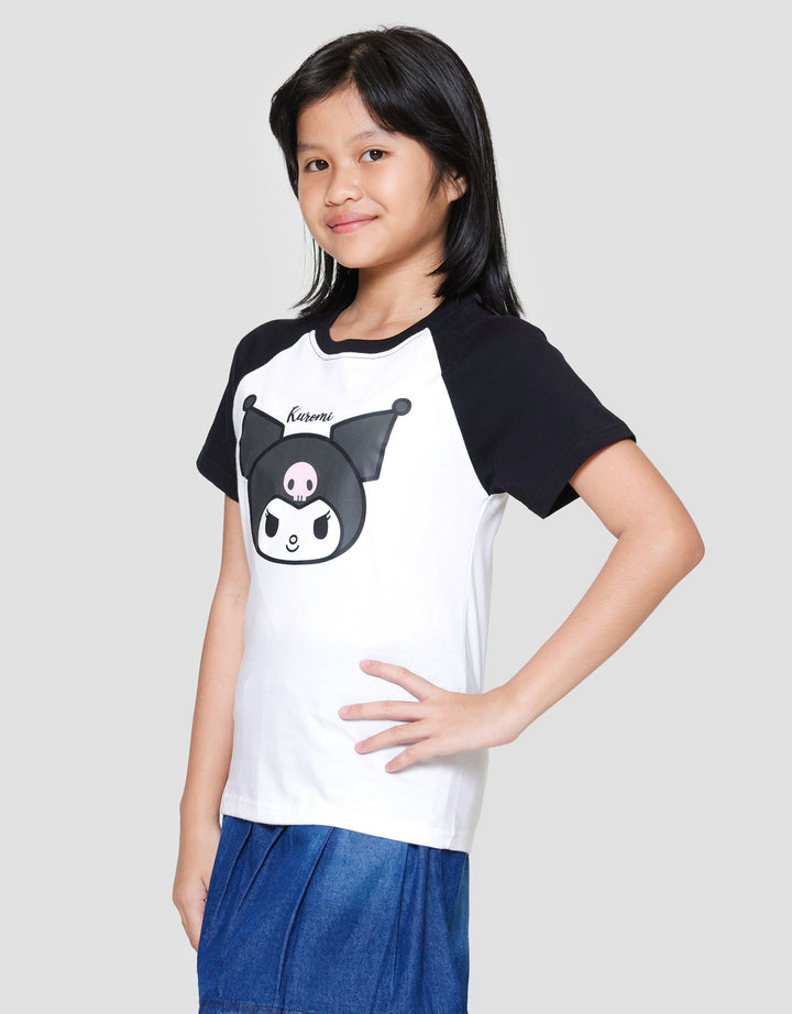Character Raglan Kuromi Kaos Anak Perempuan