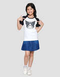 Character Raglan Kuromi Kaos Anak Perempuan