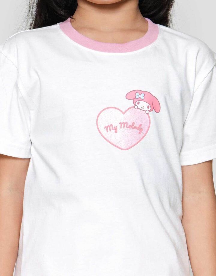 Character My Melody Kaos Lengan Pendek Anak Perempuan