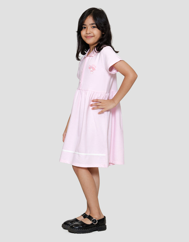 Character Kerah My Melody Dress Anak Perempuan