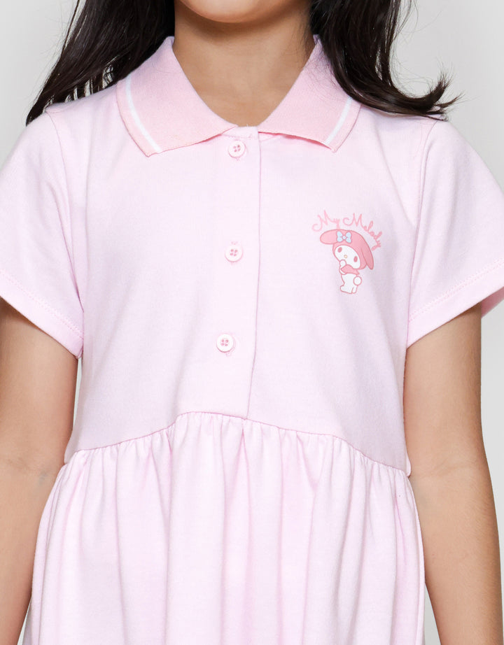 Character Kerah My Melody Dress Anak Perempuan