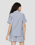 St. Yves Stripe Cotton Setelan Piyama Wanita